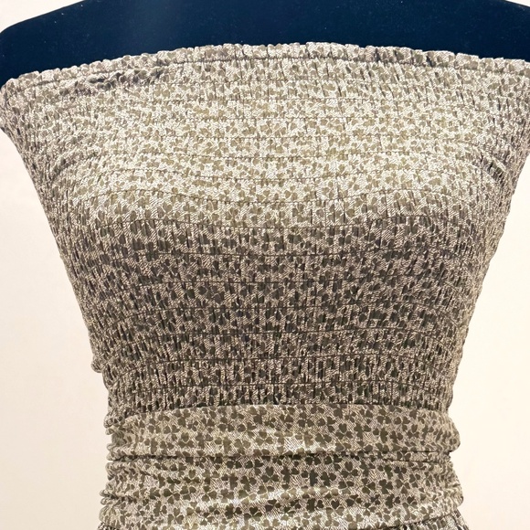 BP. Strapless Smocked Maxi Dress – Green Floral Print - Picture 6 of 7